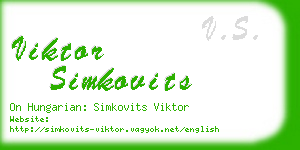 viktor simkovits business card